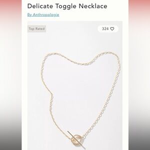 Anthropologie Delicate Toggle necklace